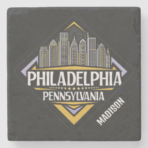 Individuelle Name Philadelphia Pennsylvania Steinuntersetzer