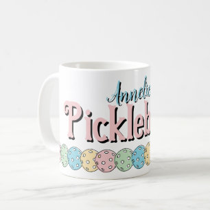 Individuelle Name "Pickleballer" Pickleball Pastel Kaffeetasse