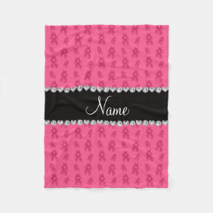 Individuelle Name Pink Ballet Schuhe Fleecedecke