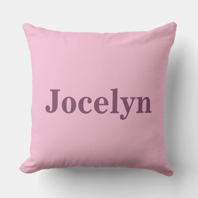 Individuelle Name Pink Comfort Colour Kissen (Vorderseite)