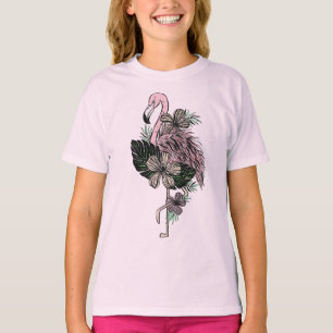 Individuelle Name Pink Flamingo T-Shirt