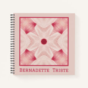 Individuelle Name Pink Moderne Blumenchic Hübsch G Notizbuch