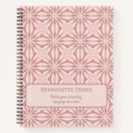 Individuelle Name Pink Moderne Blumenchic Hübsch G Notizbuch