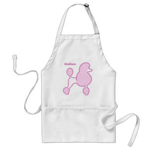 Individuelle Name Pink Poodle Schürze