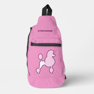 Individuelle Name Pink Poodles Crossbody Bag
