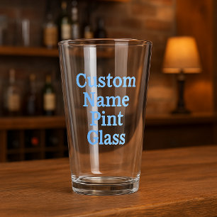 Individuelle Name Pint Glass - Personalisiertes Bi Glas