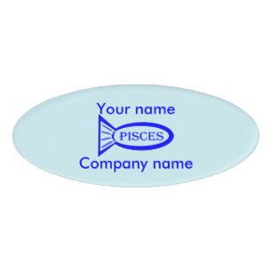 Individuelle Name "Pisces Star Sign Fish" Namenschild