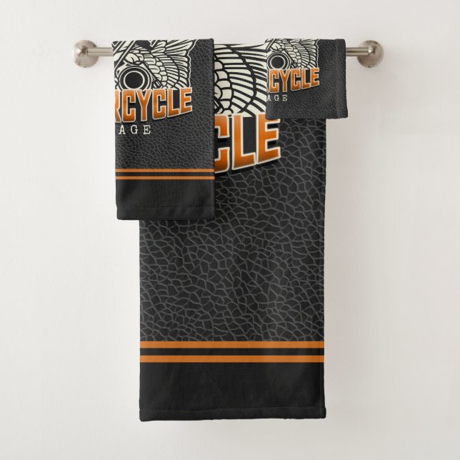 Individuelle Name Pistolen Wings Motorrad Fahrradg Badhandtuch Set (Insitu)