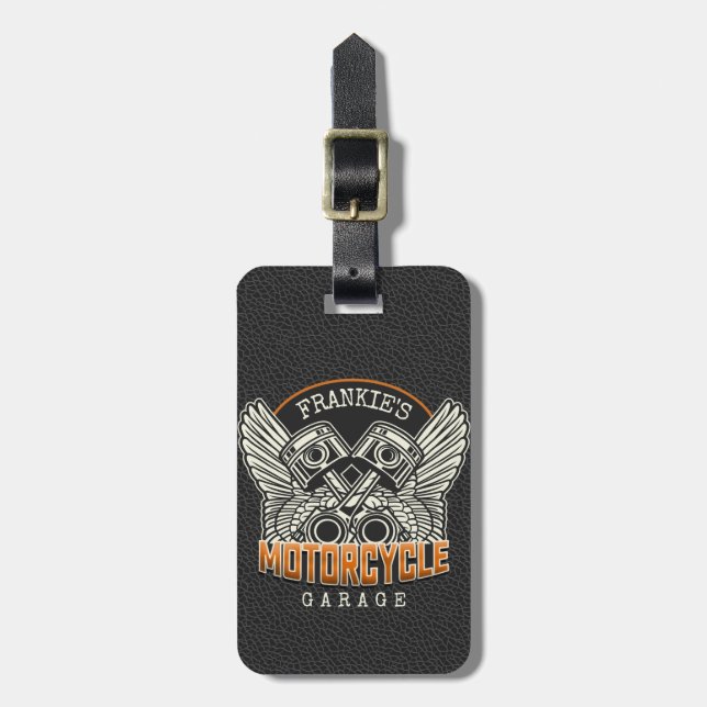 Individuelle Name Pistolen Wings Motorrad Fahrradg Gepäckanhänger (Vorderseite vertikal)