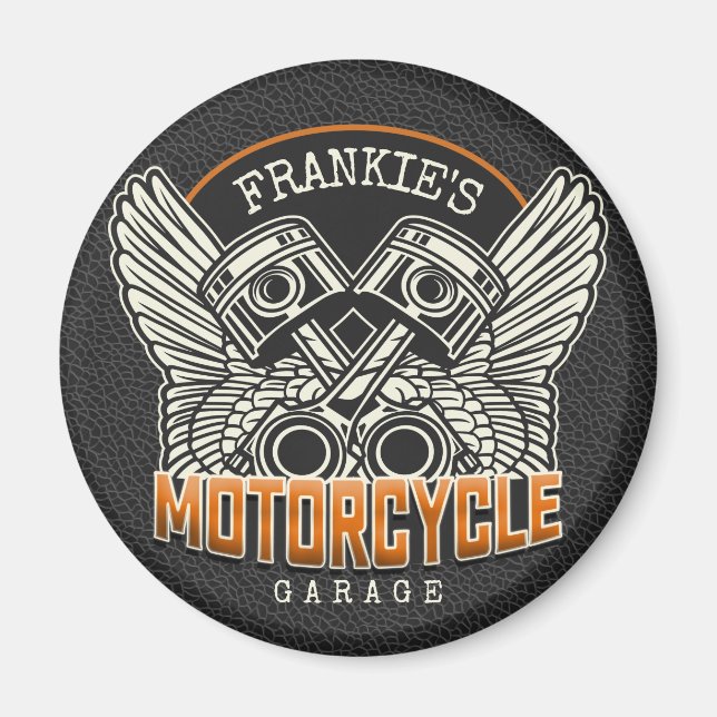 Individuelle Name Pistolen Wings Motorrad Fahrradg Magnet (Vorne)