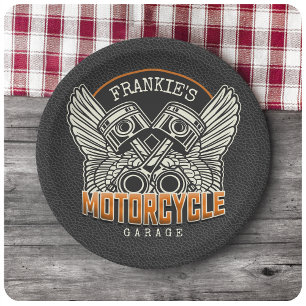 Individuelle Name Pistolen Wings Motorrad Fahrradg Pappteller