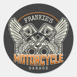 Individuelle Name Pistolen Wings Motorrad Fahrradg Runder Aufkleber