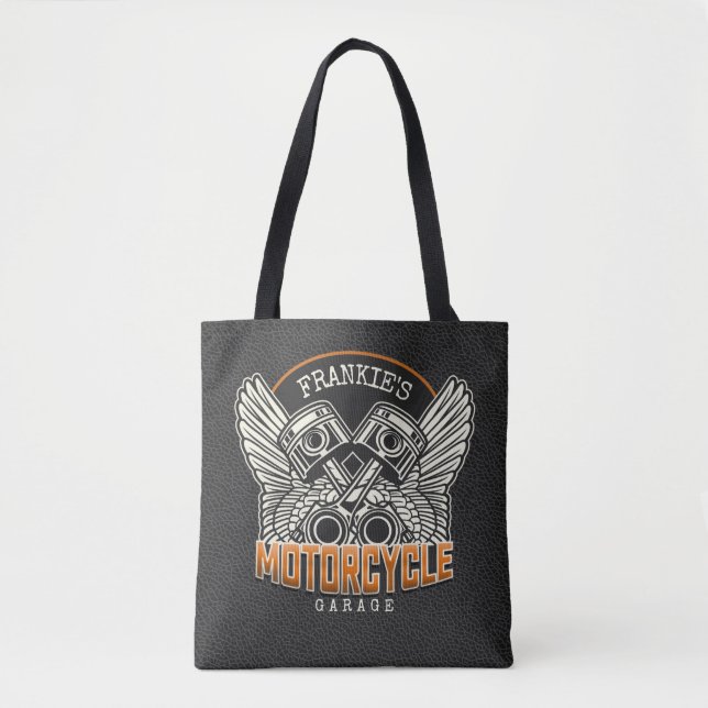 Individuelle Name Pistolen Wings Motorrad Fahrradg Tasche (Vorderseite)