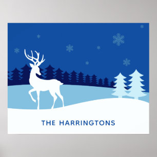 Individuelle Name-Plakat für Reindee Poster