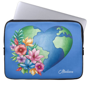 Individuelle Name Planet Earth Heart Laptopschutzhülle