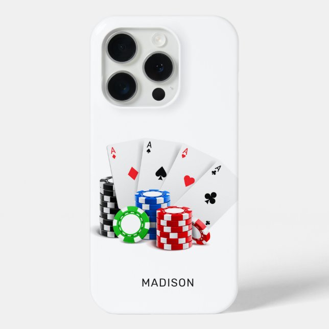 Individuelle Name Poker / Casino Case-Mate iPhone Hülle (Rückseite)