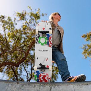 Individuelle Name Poker / Casino Skateboard