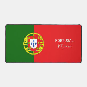 Individuelle Name Portugese Flag Schreibtischunterlage