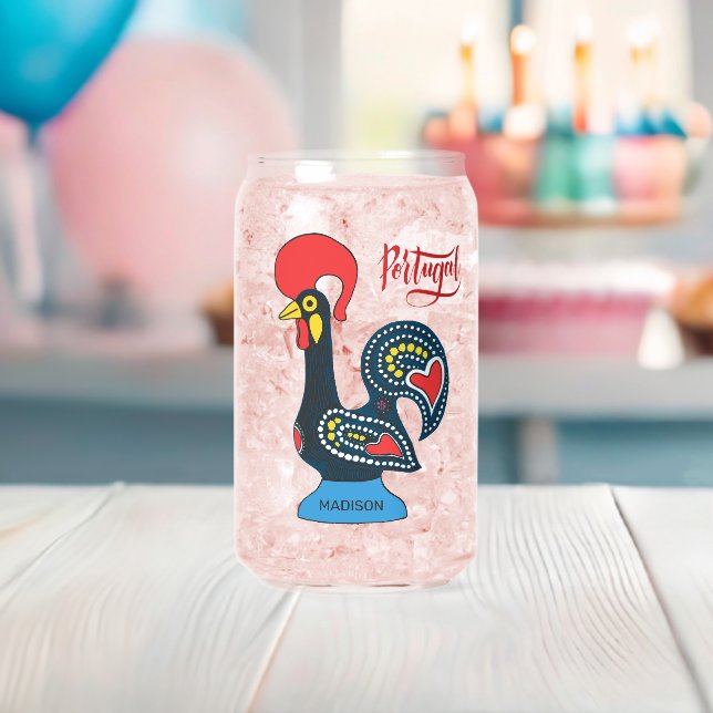 Individuelle Name Portugese Rooster Dosenglas (Insitu (Baby Party))