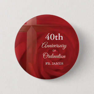 Individuelle Name Priester Anniversary Ordination Button