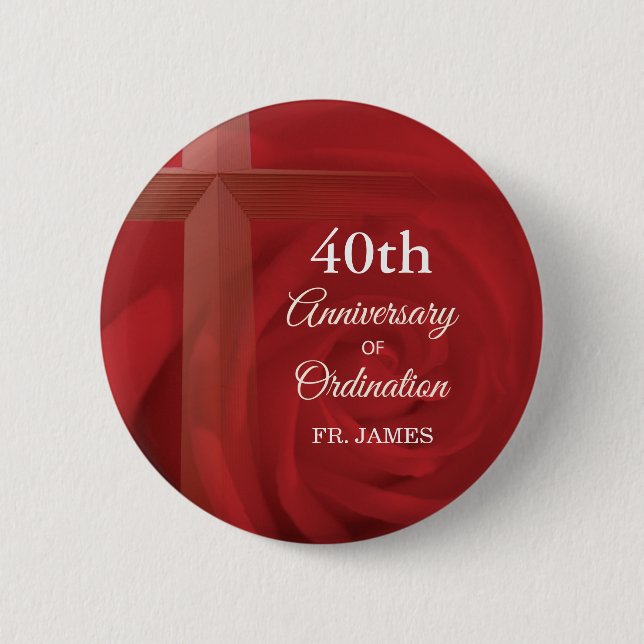 Individuelle Name Priester Anniversary Ordination  Button (Vorderseite)
