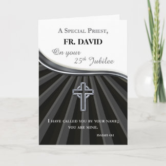 Individuelle Name Priester Silver Jubiläum der Ord Karte