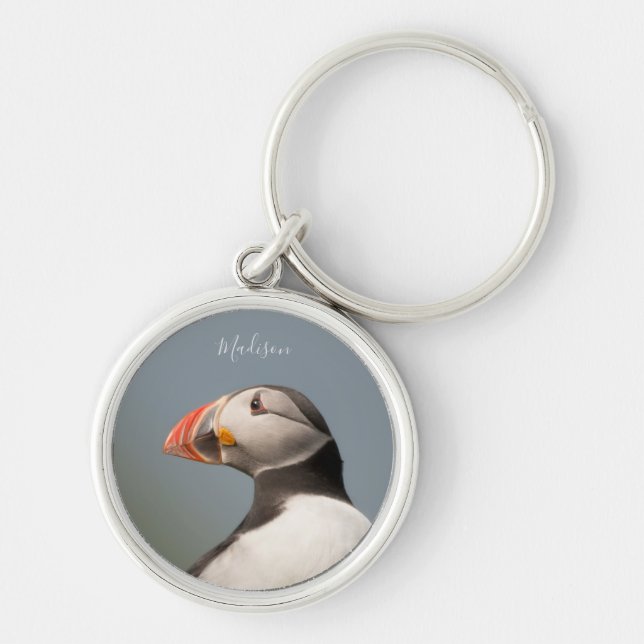 Individuelle Name Puffin Schlüsselketten Schlüsselanhänger (Vorne)