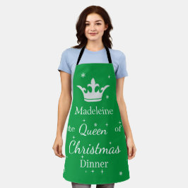 Individuelle Name Queen of Christmas Dinner Schürze