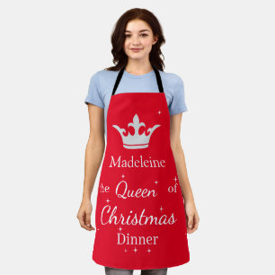 Individuelle Name Queen of Christmas Dinner Schürze