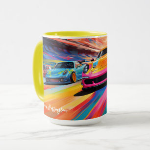 Individuelle Name Race Cars Tasse