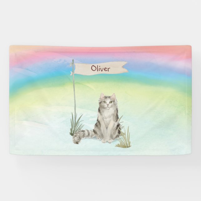 Individuelle Name Ragamuffin Katze Pet Banner (Horizontal)