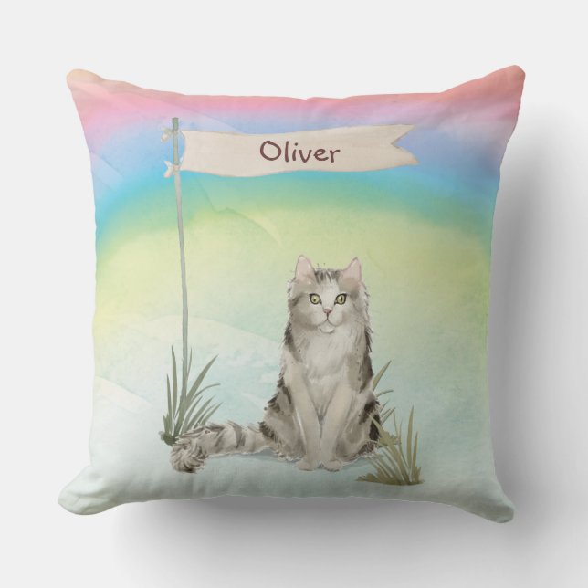 Individuelle Name Ragamuffin Katze Pet Kissen (Vorderseite)