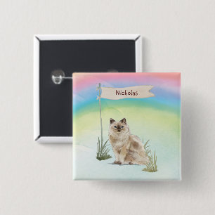 Individuelle Name Ragdoll Cat Pet Button