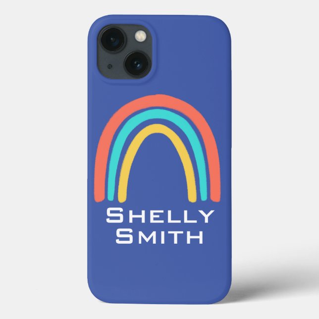 Individuelle Name Rainbow Apple iPhone Case Smartp (Rückseite)