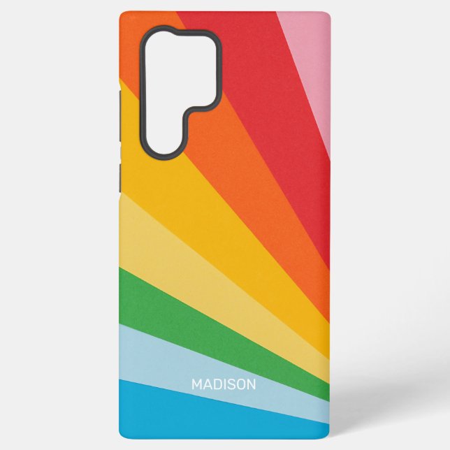 Individuelle Name-Rainbow-Farben Samsung Galaxy Hülle (Rückseite)