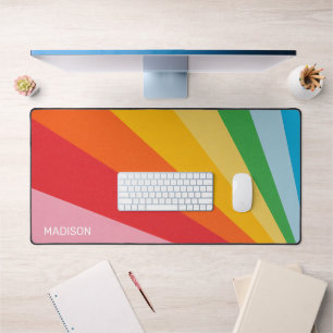 Individuelle Name-Rainbow-Farben Schreibtischunterlage