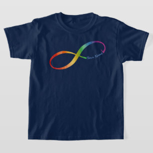 Individuelle Name Rainbow Infinity T - Shirt