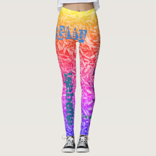 Individuelle Name Rainbow Leggings