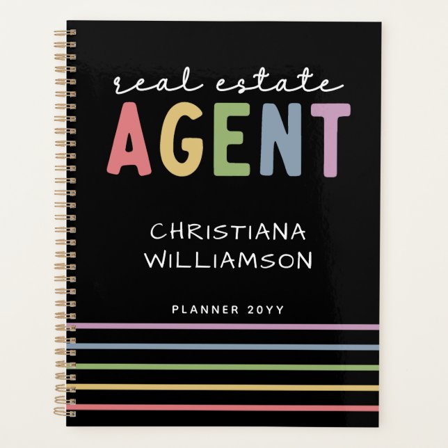 Individuelle Name Real Anwesen Agent | Geschenke v Planer (Vorderseite)