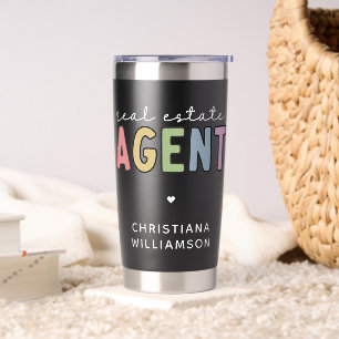 Individuelle Name Real Anwesen Agent Geschenke v Thermobecher