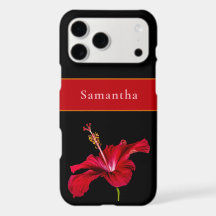 Individuelle Name Red Hibisken Blume Side Tropical