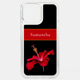 Individuelle Name Red Hibisken Blume Side Tropical