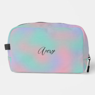 Individuelle Name-Regenbogenfarben Texturmuster Waschbeutel