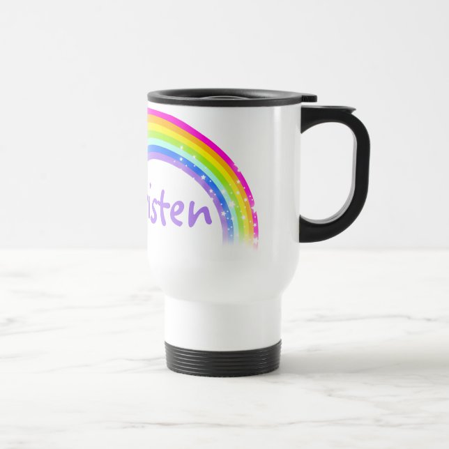 Individuelle Name Regenbogenreisen / Mädchenklub V Reisebecher (Rechts)