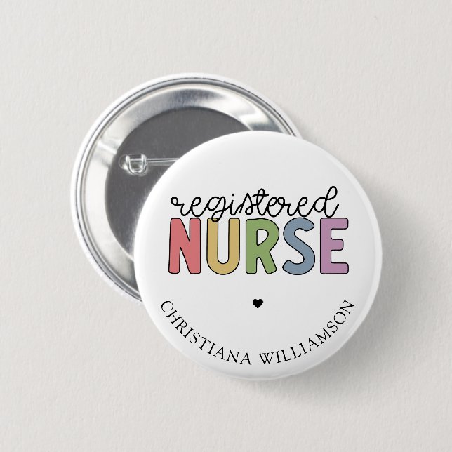 Individuelle Name Registriert Krankenversicherung  Button (Vorne & Hinten)