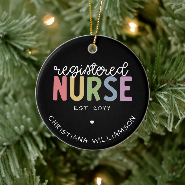Individuelle Name Registriert Krankenversicherung  Keramik Ornament (Baum)