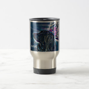 INDIVIDUELLE NAME REISE MUG MIT GOLDENRETRIEVER REISEBECHER