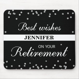 Individuelle Name, Rentenerwerb Glückwunsch Schwar Mousepad