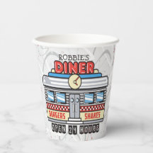 Individuelle Name Retro 50er Diner Sign Fifties At
