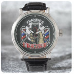 Individuelle Name Retro Barber Shop Pole Barbersho Armbanduhr<br><div class="desc">Individuelle Name Retro Barber Shop Pole Barbershop Haarfräsen Design - Klicken Sie auf "Personalize this Template" um Ihren Namen oder benutzerdefinierten Text anzupassen.</div>